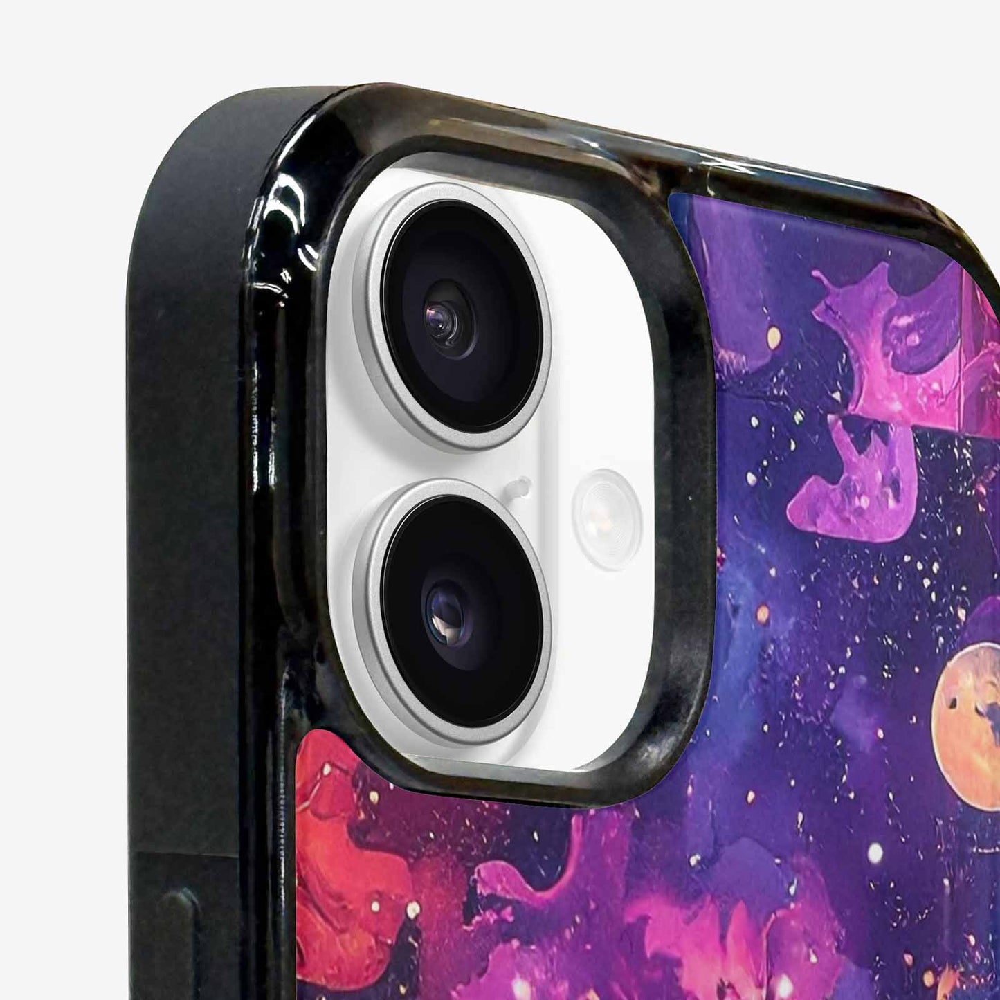 iPhone 16 Plus Case — Cosmic Creature And Object Mashup Pattern, Custom Made Phone Cover