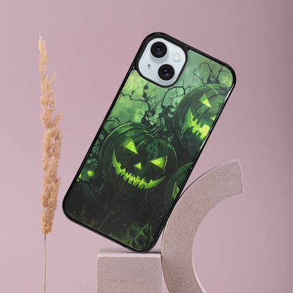 iPhone 15 Plus Case — Halloween Glowing Jackolantern Personalized Phone Cover, Unique Phone Case Design