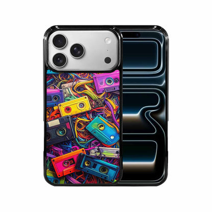 iPhone 17 Pro Max Case — Retro Cassette Tape Pattern Retro Vintage, Unique Phone Case Design