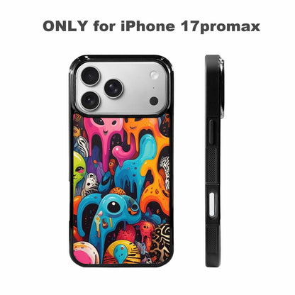 iPhone 17 Pro Max Case — Melting Aliens Pattern Alien Scifi, Custom Phone Case