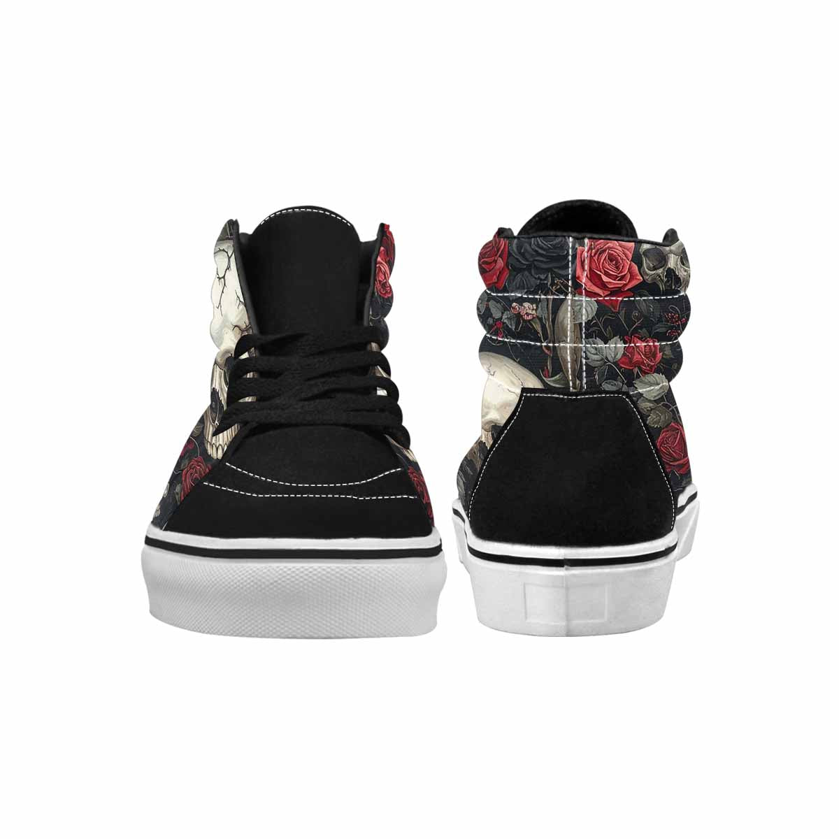 WOMEN'S Skulls - Roses High Top Canvas Cottagecore Custom Shoes