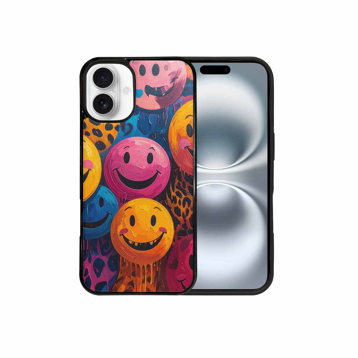 iPhone 16 Plus Case — Smiley Faces Animal Printsmile P7v, Original Design Phone Case