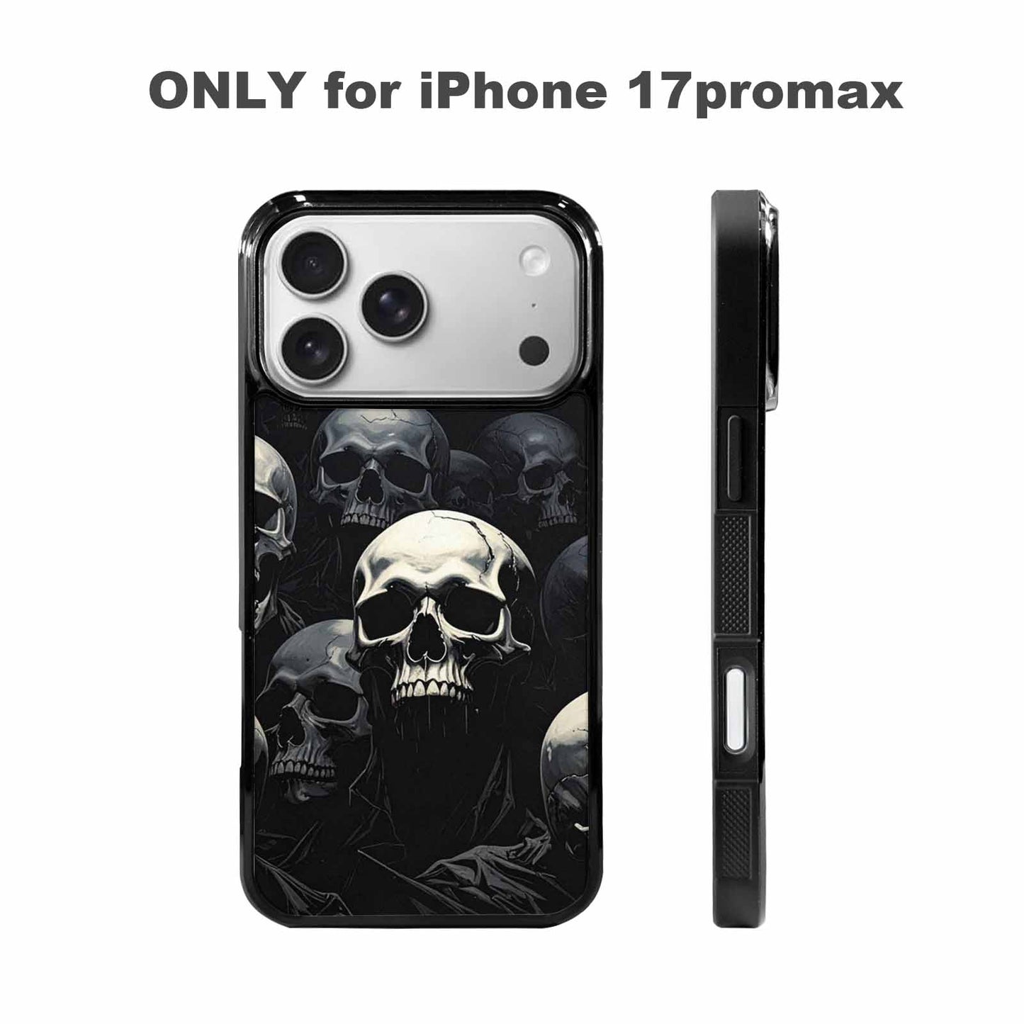 iPhone 17 Pro Max Case — Skull Dark Art Gothic Print Gothic, Customized Protective Case