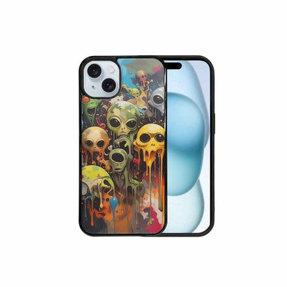 iPhone 15 Plus Case — Aliens Camomelting Aliens Patt, Original Design Phone Case