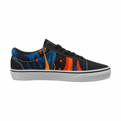 WOMEN'S Flame Burst Lace-Up Canvas Dark Academia Custom Sneakers