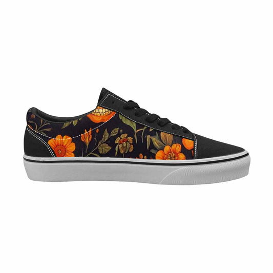 WOMEN'S Skulls - Halloween Canvas Lace-Up Wallpaper Art Shoes