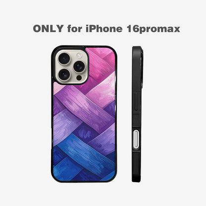 iPhone 16 Pro Max Case — Bisexual Flag Color Theme Small Rainbow, Custom Printed Phone Case