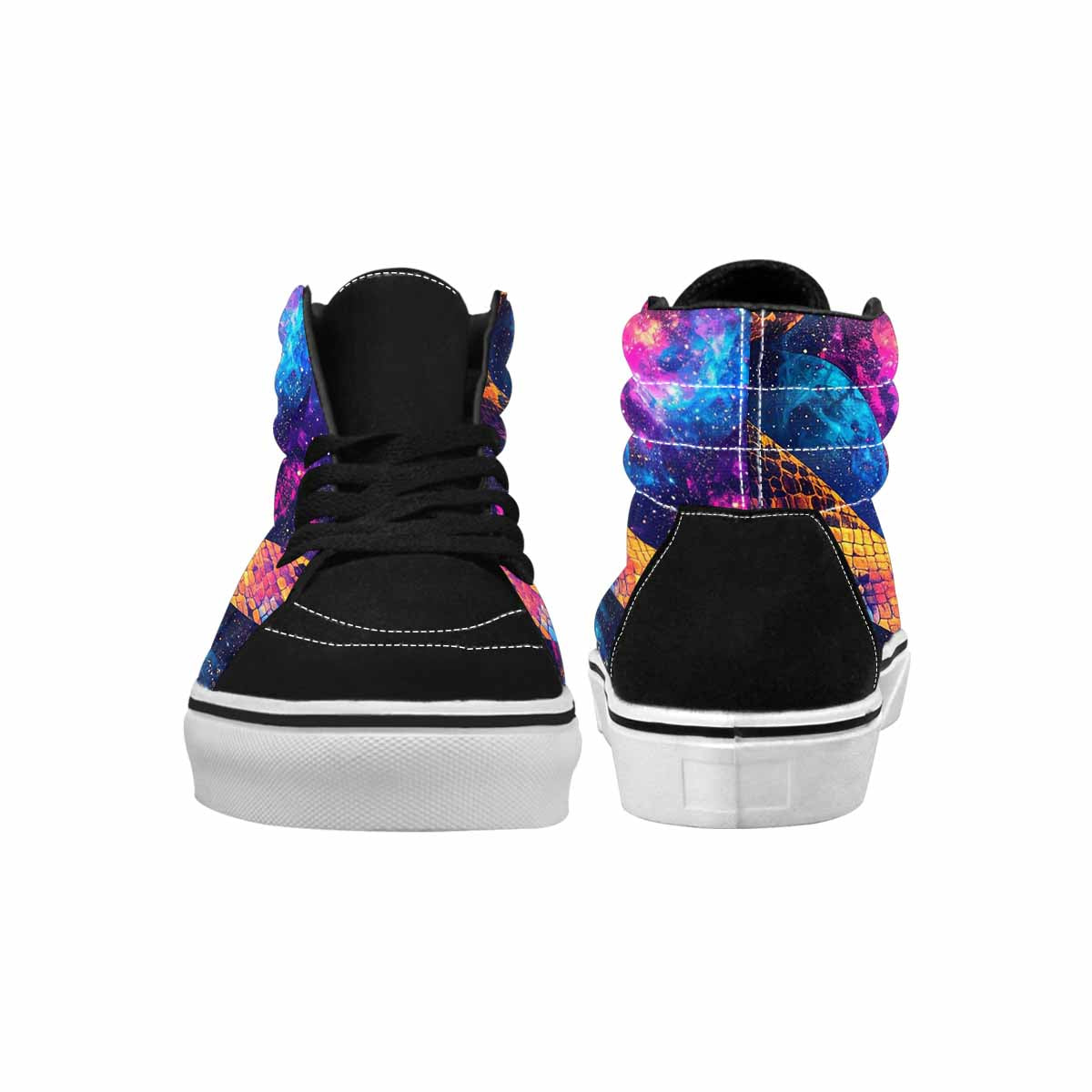 WOMEN'S Galaxy Snake Print High Top Canvas Dark Academia Shoes