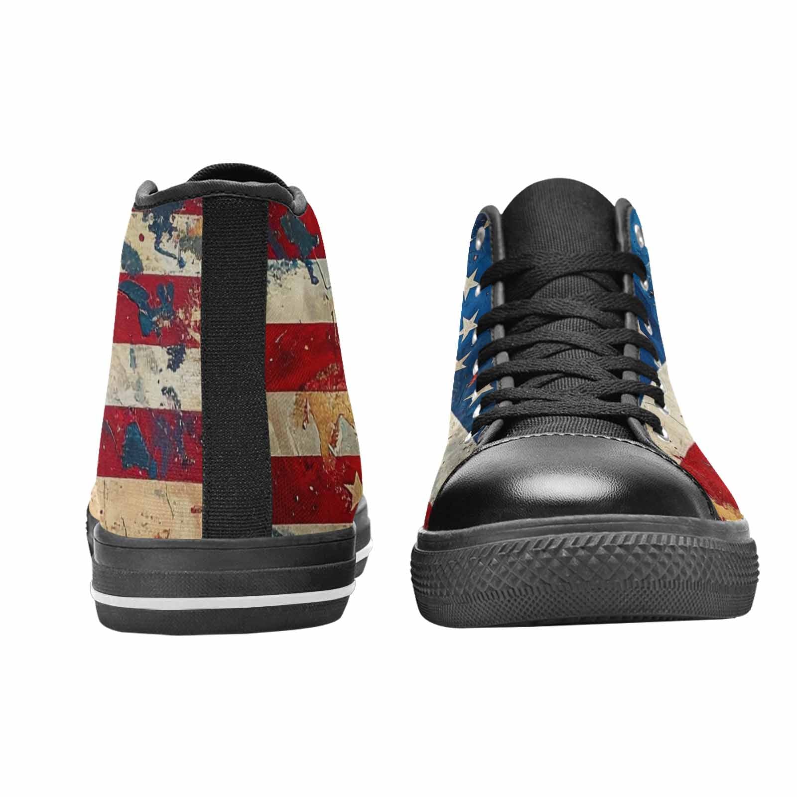 MEN'S American Flag Stars High Top Canvas Surreal Custom Shoes