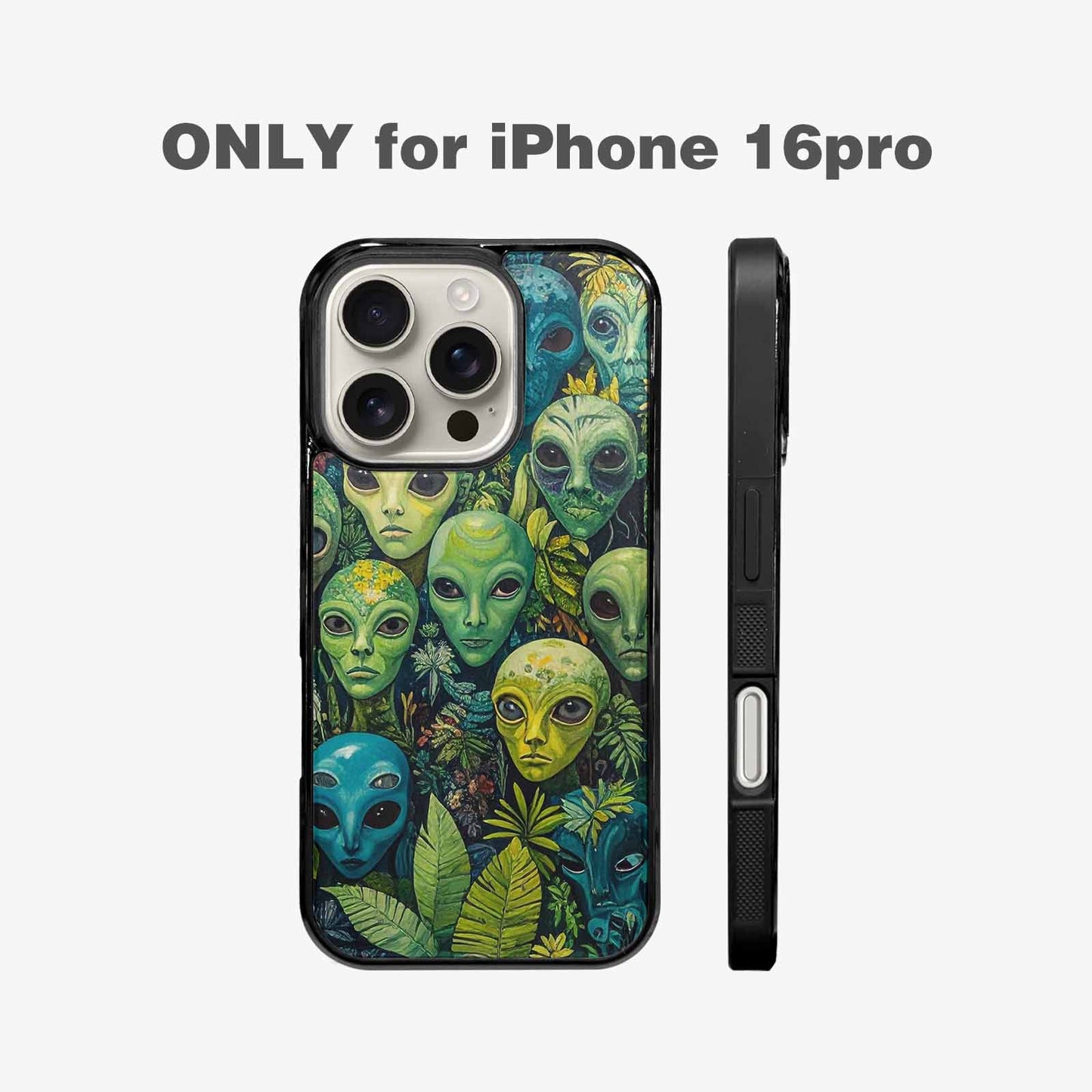 iPhone 16 Pro Case — Aliens Pattern Hundreds Of Sma Bcn, Unique Phone Case Design