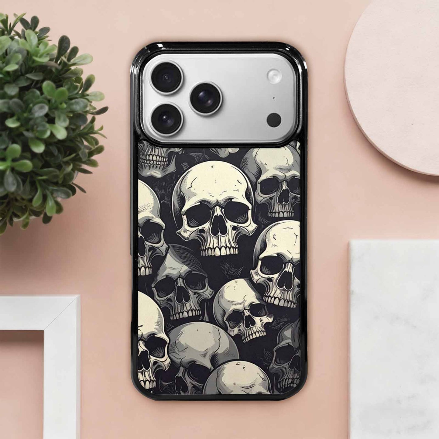 iPhone 17 Pro Max Case — Skull Dark Art Gothic Print Gothic, Custom Designed Case Cover