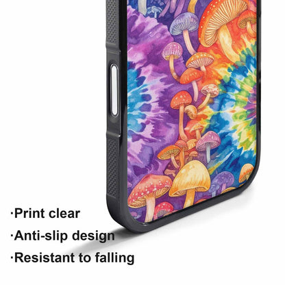iPhone 17 Pro Max Case — Mushrooms Tie Dyemushrooms Pat Tie Dye, Customized Protective Case