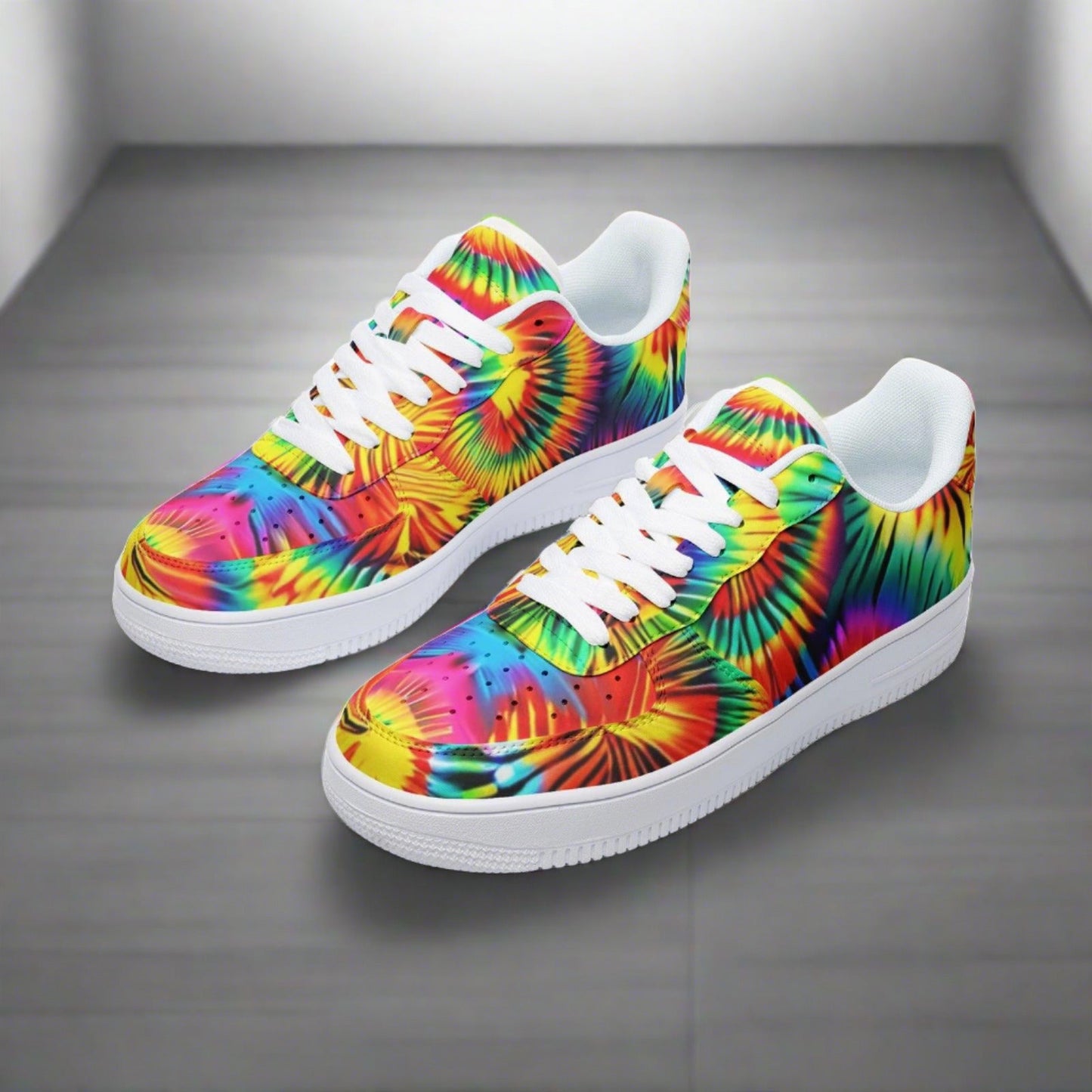 Butterfly Rainbow Neon Electric Custom Bold Art - Freaky Shoes | Custom Art Sneakers