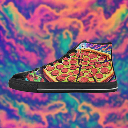 Aurora Borealis Pink Cream Unique Bold Art - Freaky Shoes