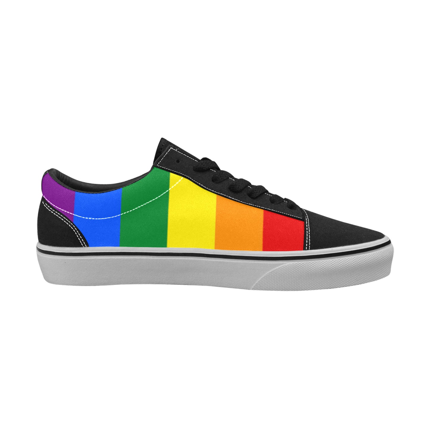 MEN'S Rainbow Transgender Flag Pride LGBT Low Top Skateboarding Sneakers
