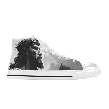 WOMEN'S Jesus_Ht_06 High Top Canvas Vibrant Chaos Sneakers