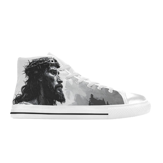 WOMEN'S Jesus_Ht_06 High Top Canvas Vibrant Chaos Sneakers