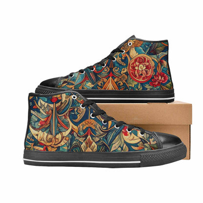 MEN'S Old School Tattoo High Top Canvas Aesthetic Custom Shoes