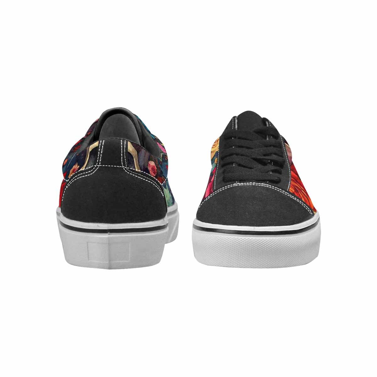WOMEN'S Skulls Roses Melting Skulls Lace-Up Canvas Neon Fantasy Custom Shoes