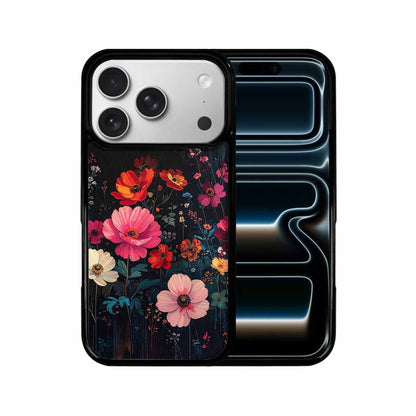 iPhone 17 Pro Case — Shadowy Glitch Floral Pattern Hundreds Floral, Unique Phone Case Design