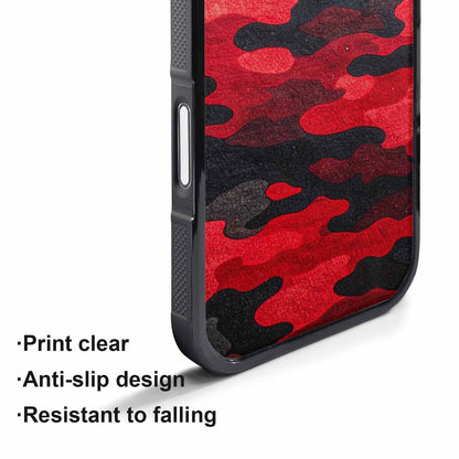 iPhone 17 Air Case — Tactical Camo Red Black Custom Camo, Personalized Phone Case