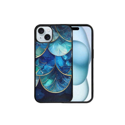 iPhone 15 Plus Case — Mermaid Scale Art Pattern, Custom Phone Case