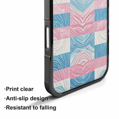 iPhone 17 Case — Transgender Flag Color Theme Original Art, Original Design Phone Case