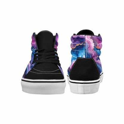 WOMEN'S Marble Galaxy High Top Canvas Wallpaper Art Custom Shoes