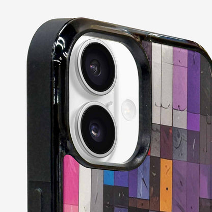 iPhone 16 Case — Asexual Flag Color Theme Small Rainbow, Custom Print Case Cover