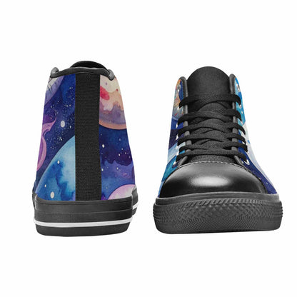 MEN'S Cartoon Eyeballs Galaxy High Top Canvas Cottagecore Sneakers