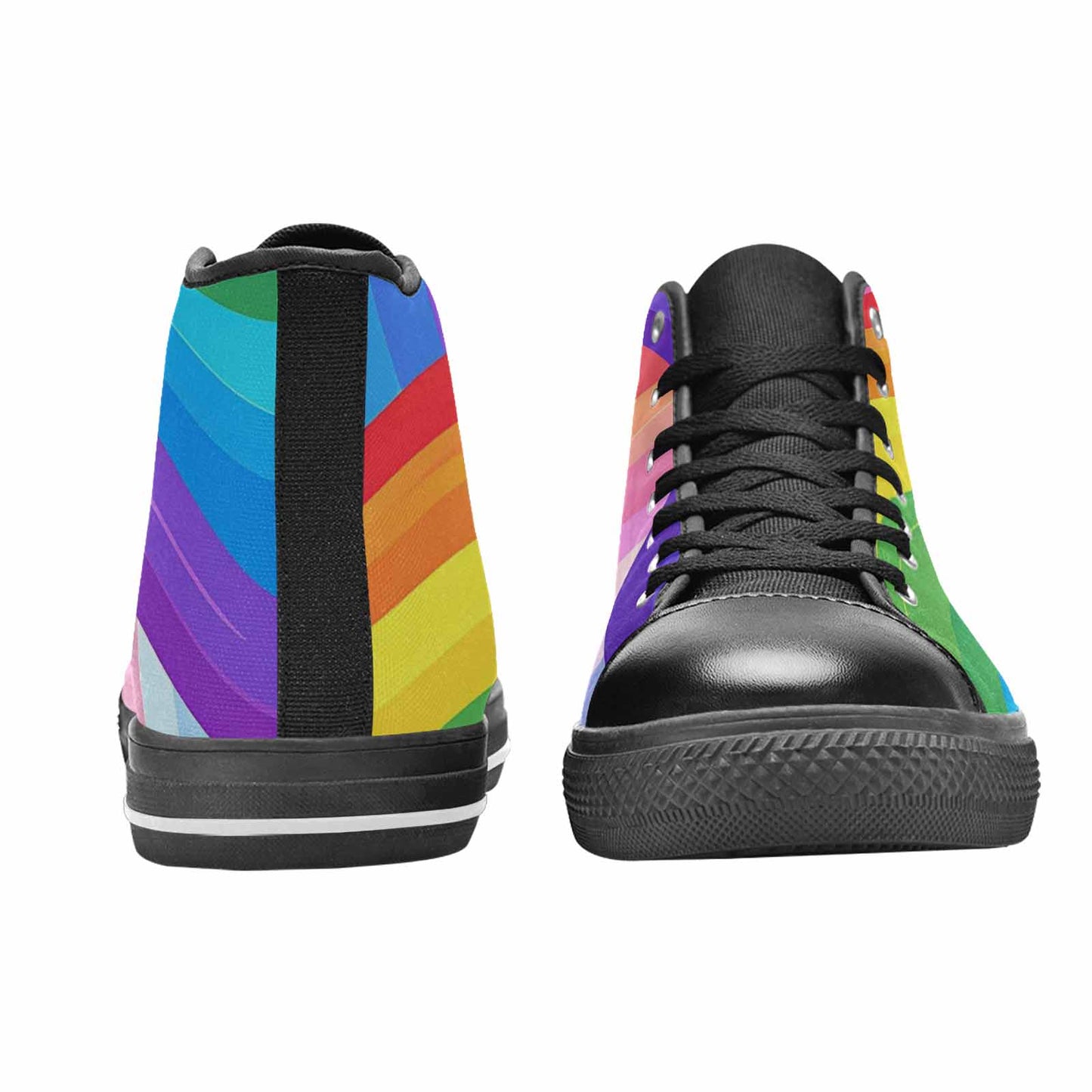 MEN'S Rainbow Pride High Top Canvas Dark Academia Shoes