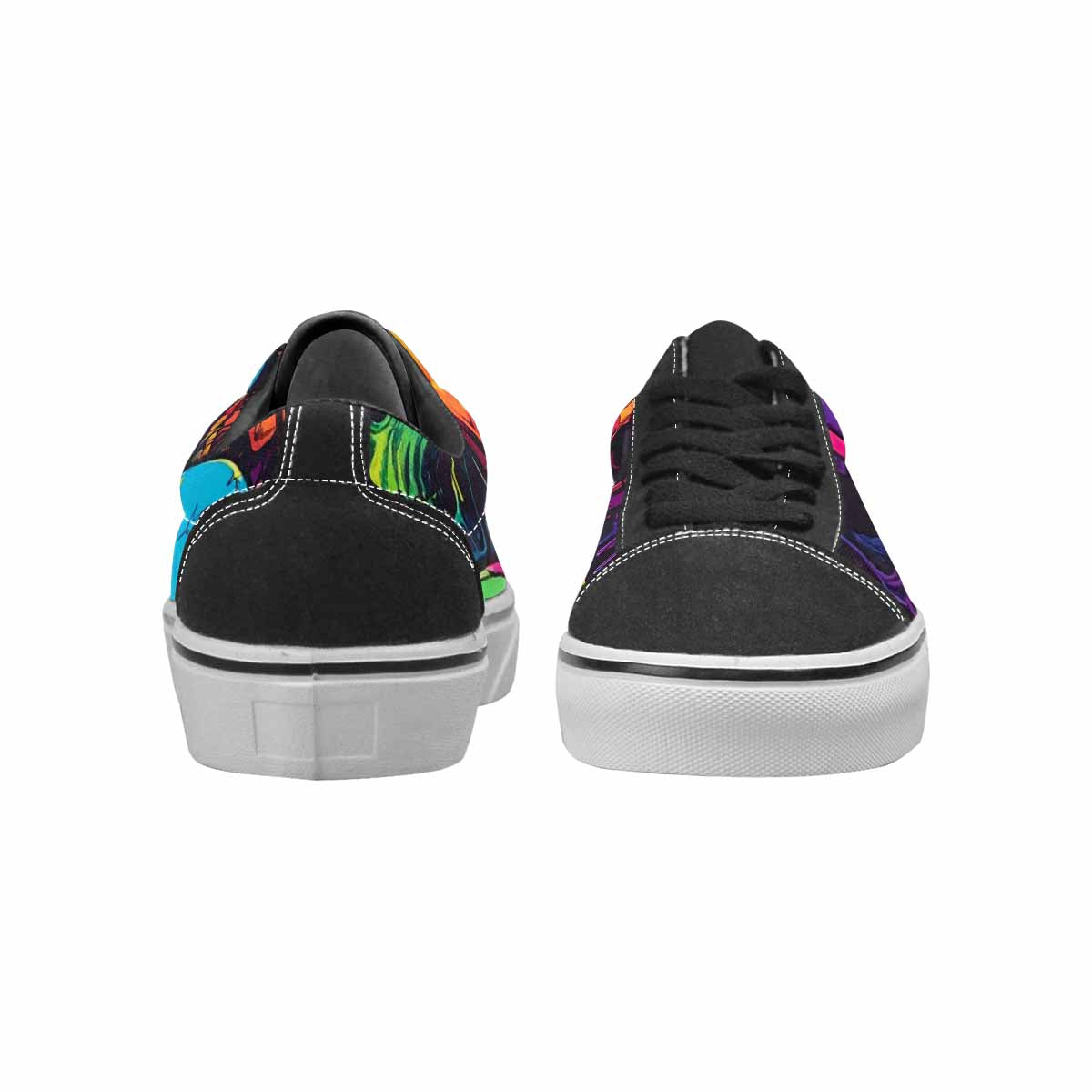 WOMEN'S 1000s Skulls Digital Camo Lace-Up Canvas Cottagecore Sneakers