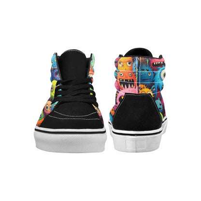 WOMEN'S Monsters High Top Canvas Bold Print Aesthetic Custom Streetwear Shoes