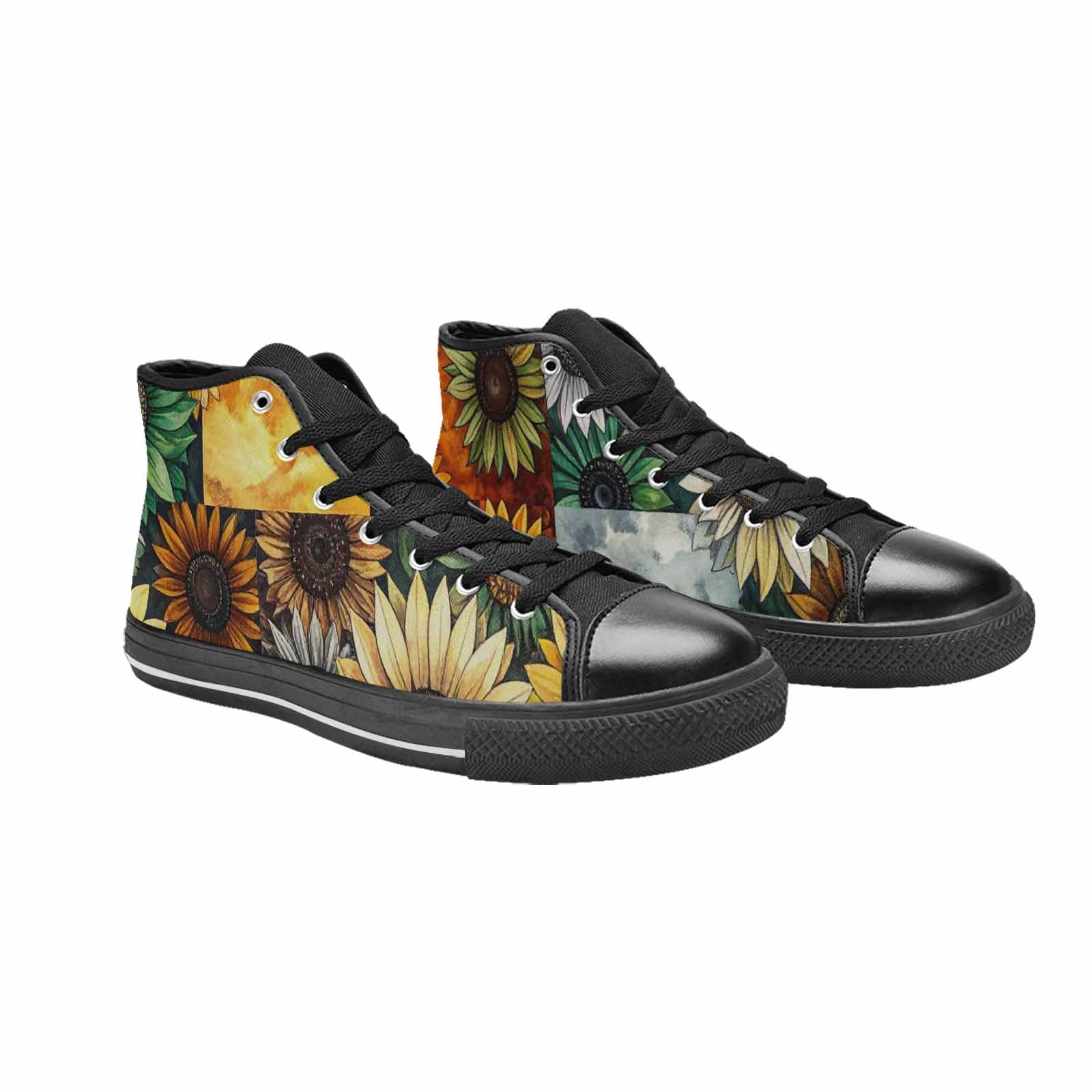 WOMEN'S Sunflower High Top Canvas Vibrant Chaos Shoes