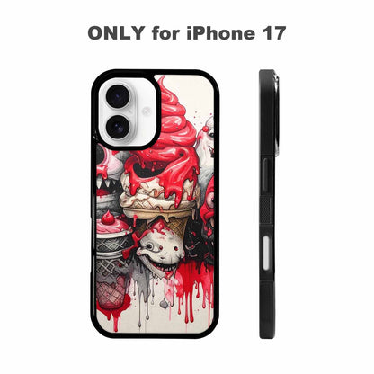 iPhone 17 Case — Ice Cream Monsters (black Original Art, Custom Designed Case Cover