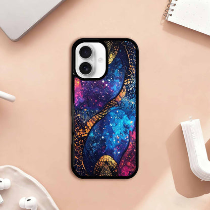 iPhone 17 Case — Galaxy Snake Print Galaxy Space, Custom Art Phone Cover