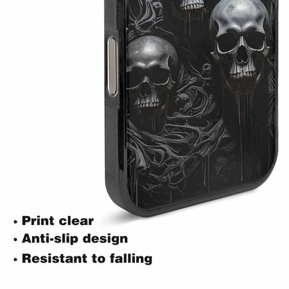 iPhone 16 Pro Max Case — Grey Dark Black And Grey Tones, Original Design Phone Case
