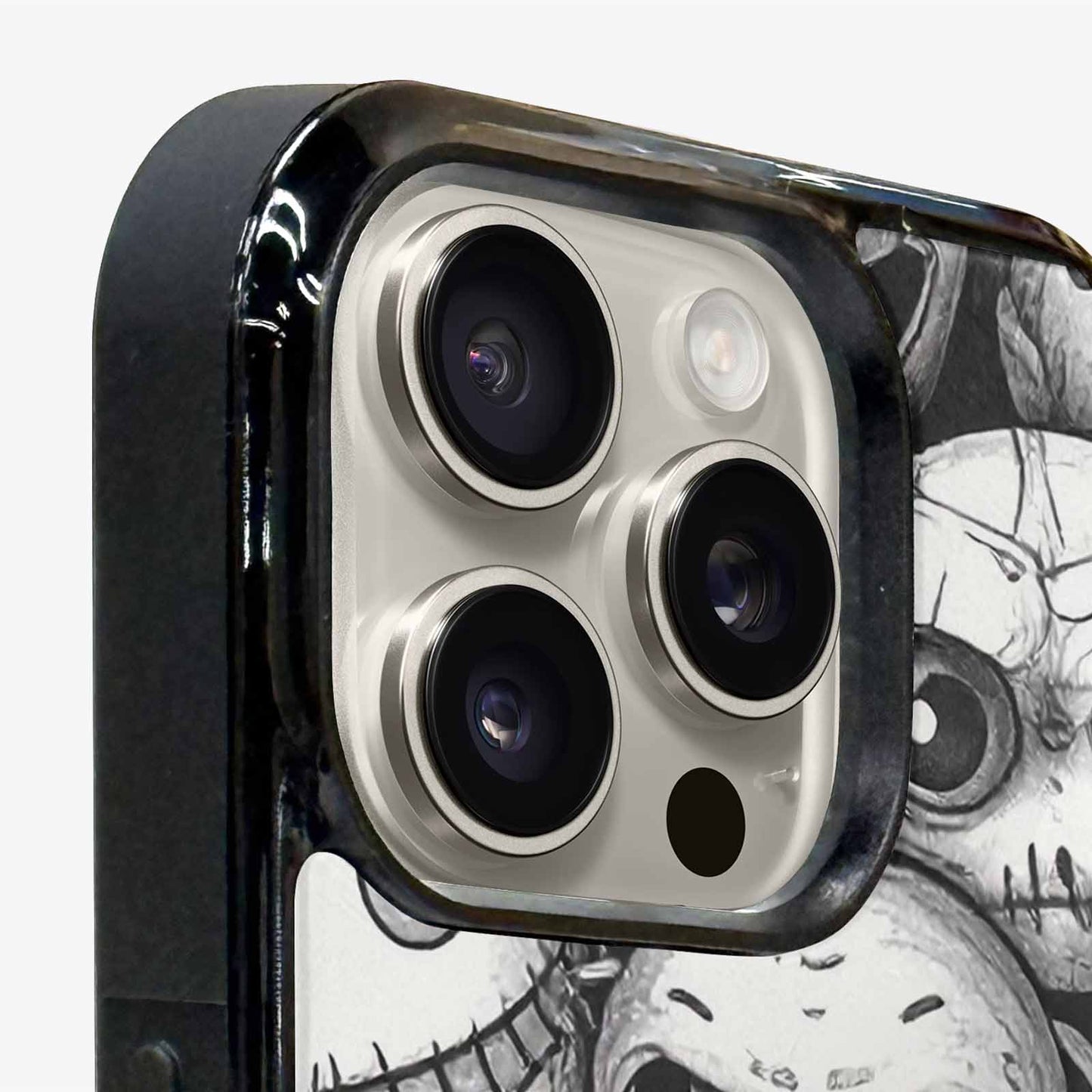 iPhone 16 Pro Max Case — Black And White Monster Face Collage, Unique Phone Case Design