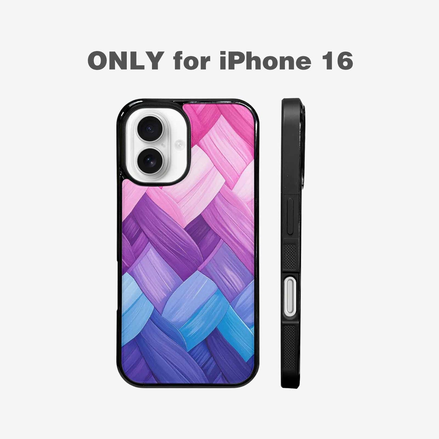 iPhone 16 Case — Bisexual Flag Color Theme Small Rainbow, Custom Phone Case