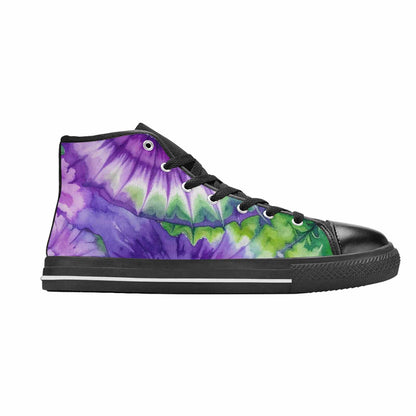 MEN'S Tie Dye - High Top Canvas Dark Academia Sneakers