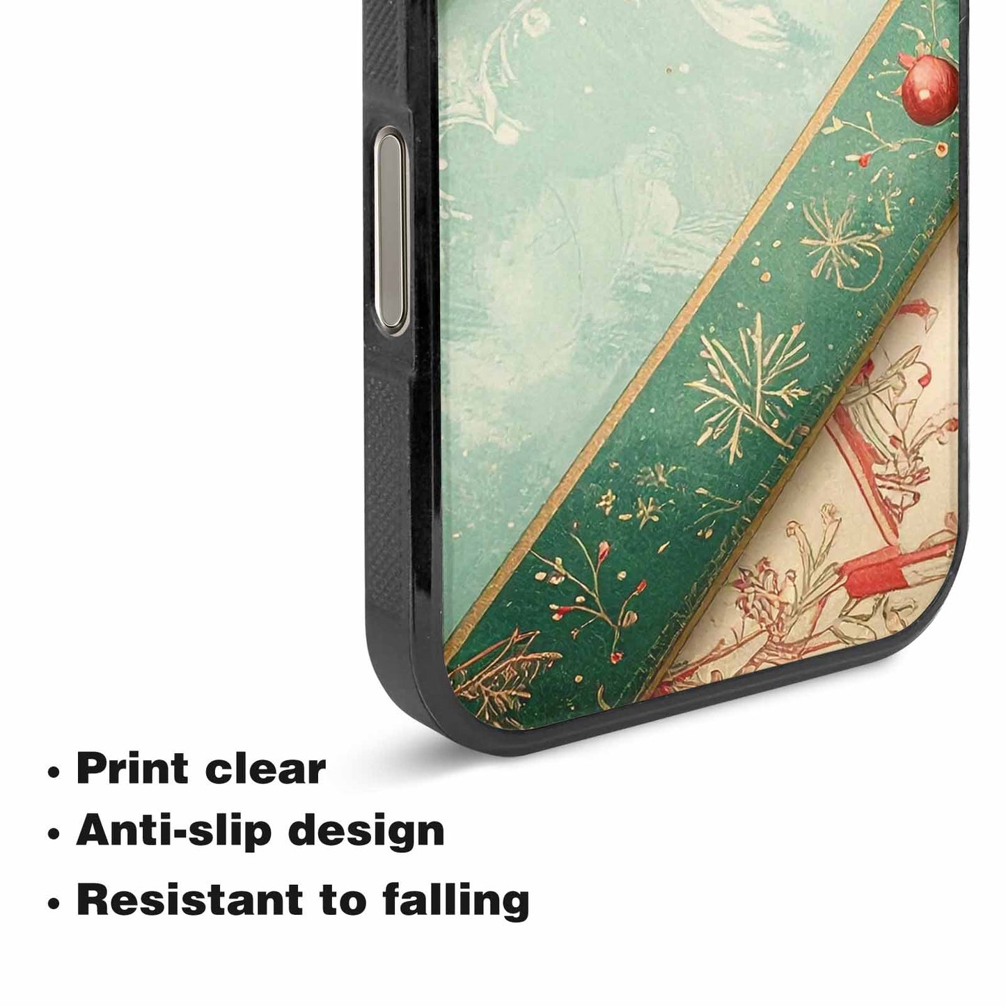 iPhone 16 Pro Case — Christmas Wrapping Paper Pattern Art Wallpaper, Custom Phone Case