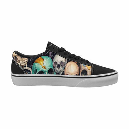 WOMEN'S Skulls  Marble Skulls Lace-Up Canvas Aesthetic Shoes