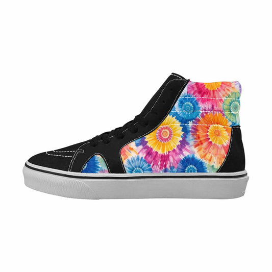 MEN'S Tie Dye Swirl High Top Canvas Cottagecore Sneakers