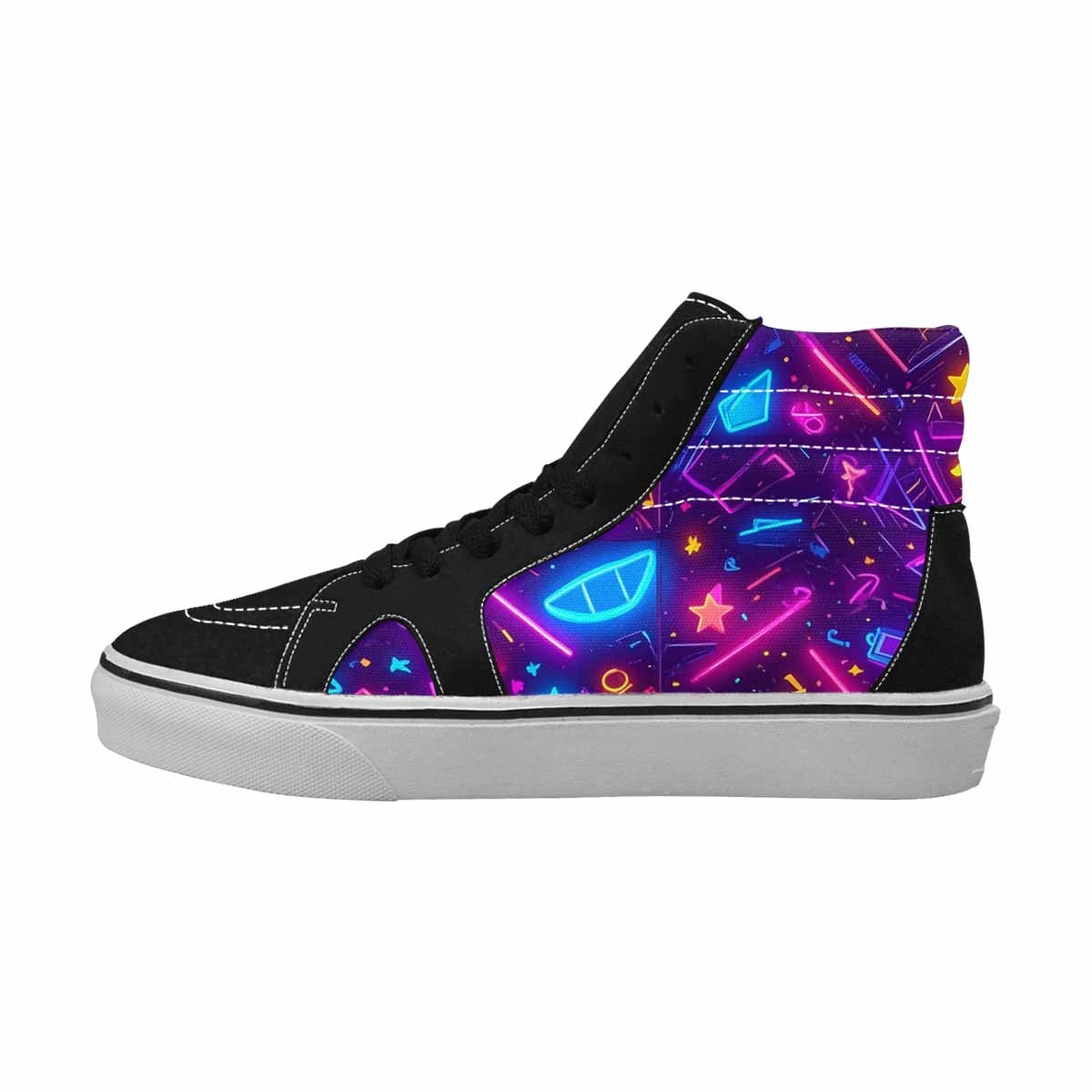 MEN'S 80s Retro Motif 80s High Top Canvas Surreal Shoes