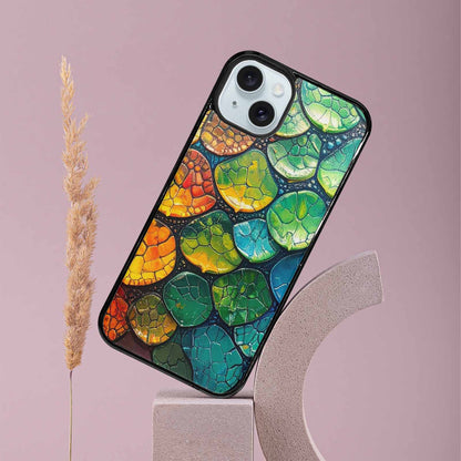 iPhone 15 Plus Case — Reptile Scale Full Color Vibrant Reptile, Custom Art Phone Cover