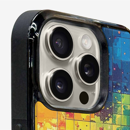 iPhone 16 Pro Case — Pixel Art 8 Bit Burst Pattern, Original Design Phone Case