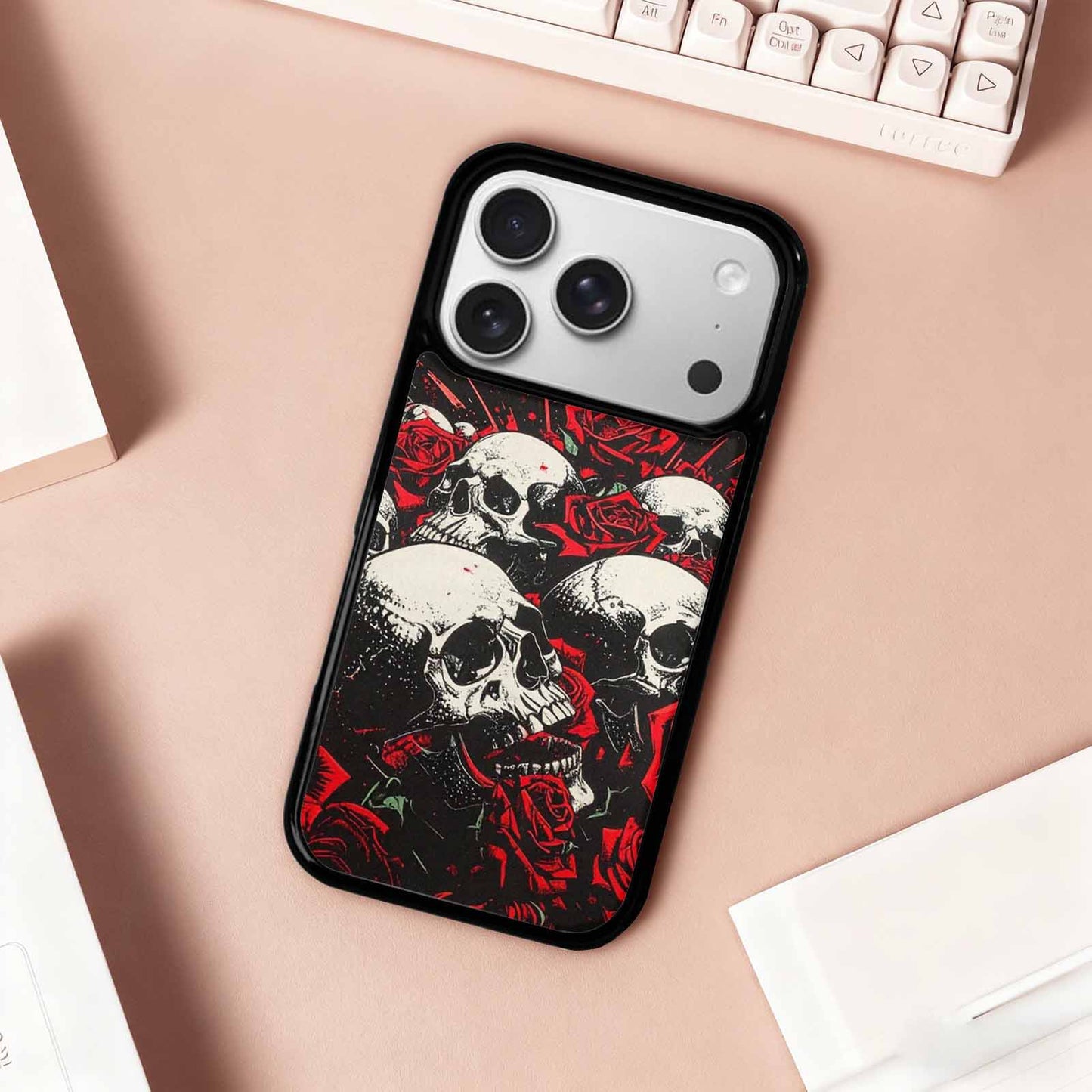 iPhone 17 Pro Case — Skull Dark Art Gothic Print Gothic, Personalized Phone Case