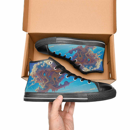 MEN'S Surrealist Desert Dreamscape High Top Canvas Vivid Shoes
