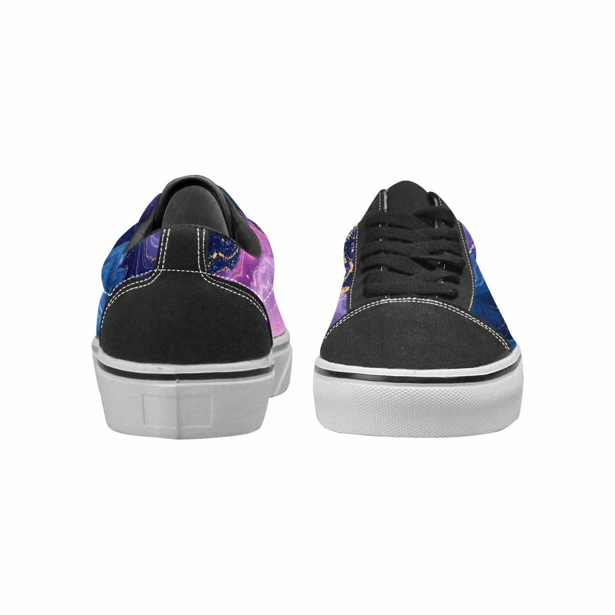 WOMEN'S Marble Galaxy Canvas Lace-Up Dark Academia Custom Sneakers