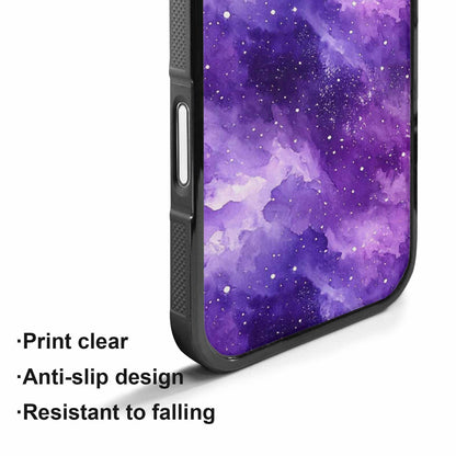 iPhone 17 Case — Galaxy Art Purple Nebula Galaxy Space, Custom Art Phone Cover